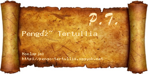 Pengő Tertullia névjegykártya